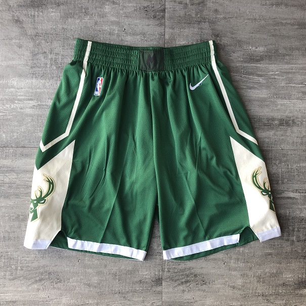 Men NBA Milwaukee Bucks Green Shorts 0416-0